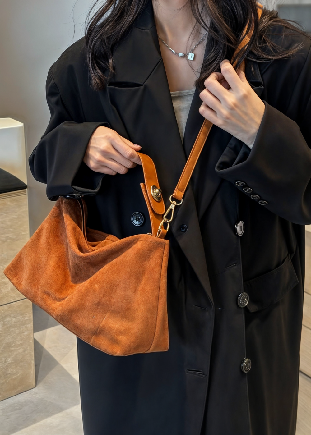Luna Suede Bag