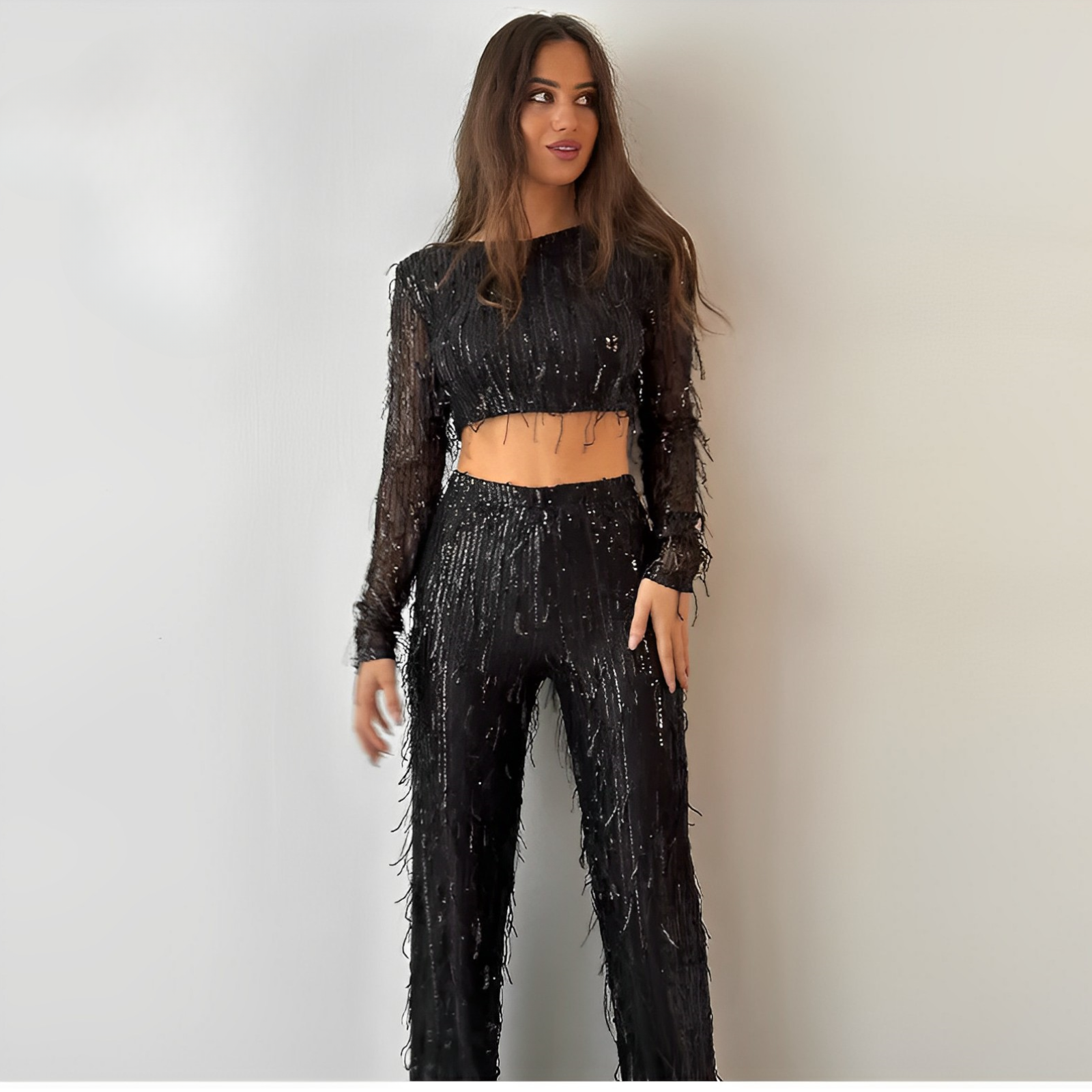 Bianca | Women's crop top trouser set