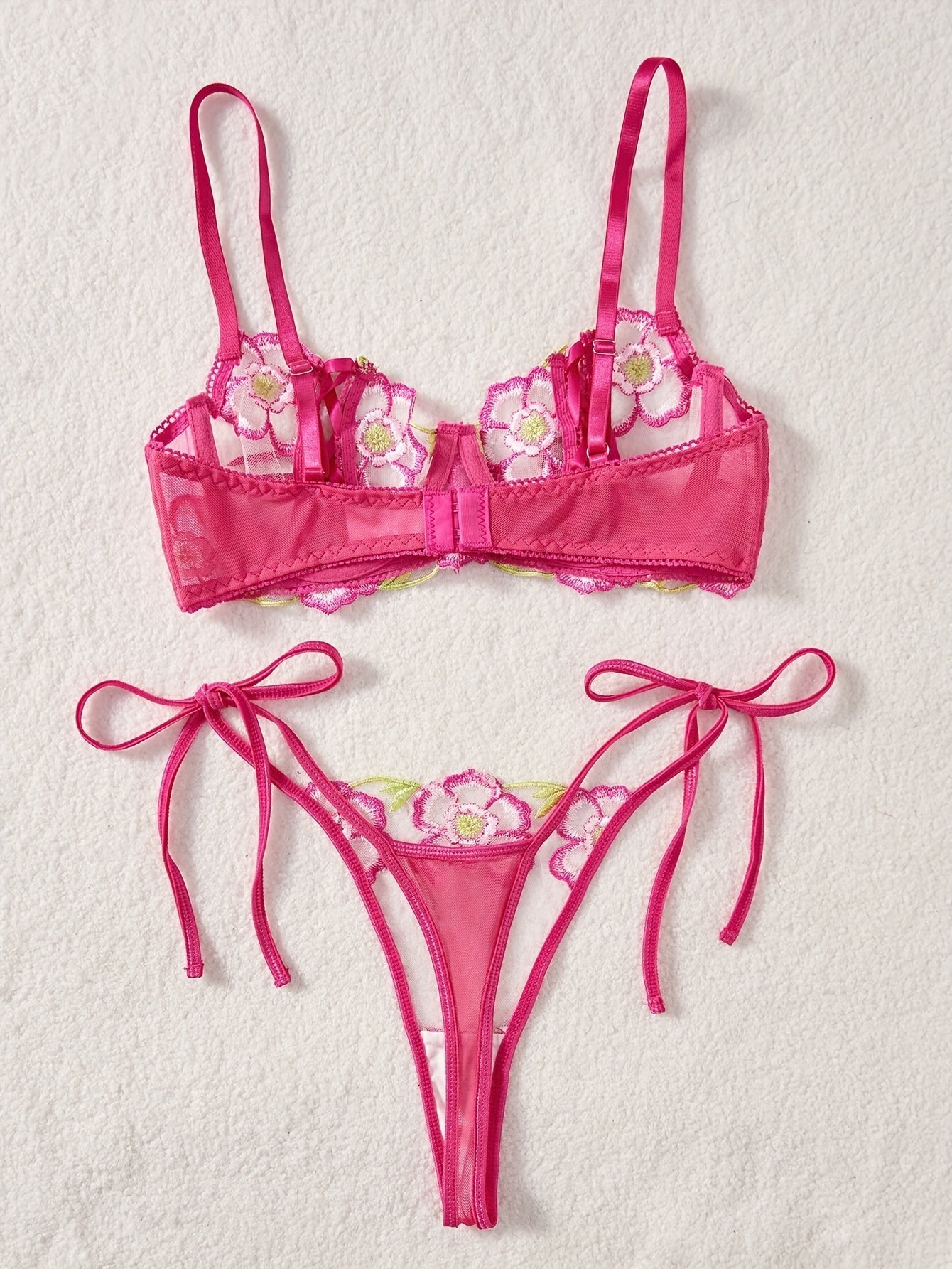 TALYNDRA - PRETTY PINK FLORAL LINGERIE SET